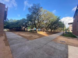 This photo is an image of the outdoor walking space of a resident hall at a major Texas University. The University needed a permeable solution for their sidewalks. Piper Whitney Construction installed permeable concrete to help rainwater reabsorb into the