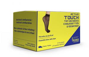 Antimicrobial Try-On Disposable Socks can help prevent infections when trying on new shoes.