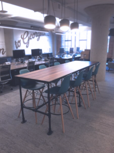 Twitter Cafe with Industrial Table