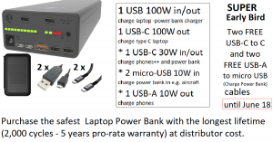 New Laptop Power Bank excels in safety, lifetime and exceptionally good price/performance