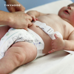 Baby on changing table