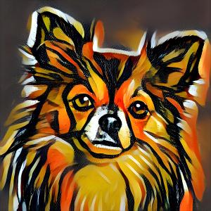 Chihuahua Dog Art Pet Portrait in bright colors