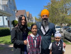 Sukhi Singh with his children