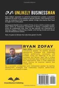 The Back Cover Of Ryan Zofay's Book, "An Unlikely Businessman: From overdosed to multimillionaire"