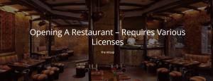 Opening A Restaurant Requires Various Licenses