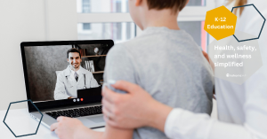 Image of student accessing telehealth appointment