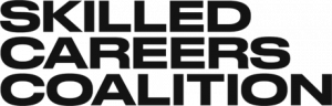 Skilled Careers Coalition's strategy to close the skilled trades gap in the U.S. includes INSPIRING the next generation to see skilled careers as a pathway to lifelong success and CONNECTING the disaggregated ecosystem of skilled trades by convening stakeholders.