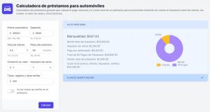 Calculadora de préstamos para automóviles