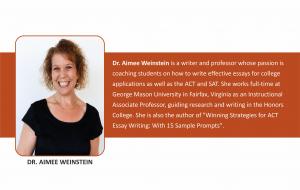  Dr. Aimee Weinstein, author of “Writing Impressive College Essays”