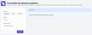 Convertidor de números a palabras