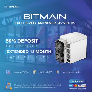 Bitmain Antminer S19 90TH/s 3105W
