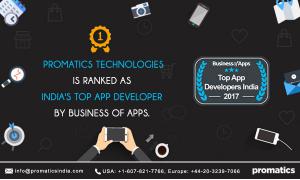 Business of Apps ranks Promatics Technologies as India's Top App Development Company