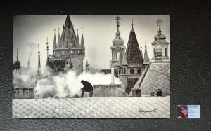 Painting created by transforming a photograph into a digital painting