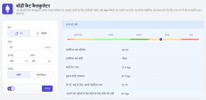 बॉडी फैट कैलकुलेटर