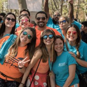 Nicole Faccio with her 2016 NY #LymphWalk team, Brooklyn, NY