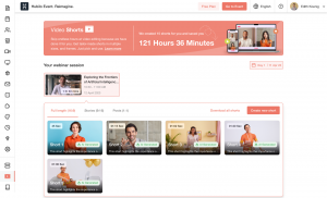 Hubilo's Video Shorts in the Snackable Content Hub