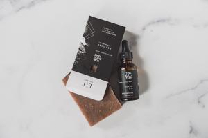 Geotanical Collection Tobacco Teak Bar Soap and Beard Oil