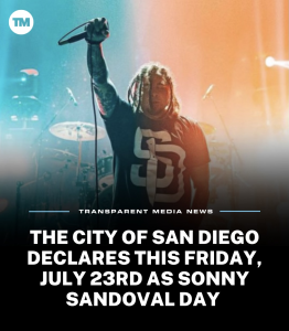 San Diego declares June 23, 2023 to be Sonny Sandoval Day in honor of P.O.D. singer