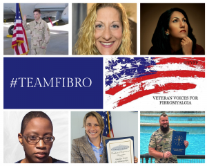 Veteran Voices for Fibromyalgia Team National Fibromyalgia Social Good Campaign 2023 #teamfibro Al Knoblock, Kristal Kent, Anu Datta, Myisha King, Kristen Thomasino, Evan Smith, Scott Bergers