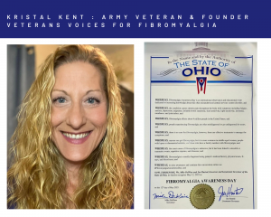 Kristal Kent, Army Veteran & Founder of Veteran Voices for Fibromyalgia gets support of Ohio Governor Mike DeWine for 2x Historic State Proclamation for Recognizing Fibromyalgia.