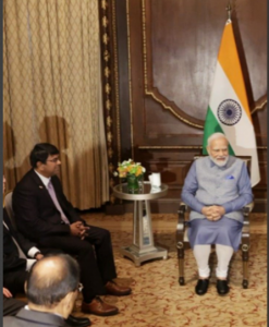 Prime Minister of India, Sri Narendra Modi Meets President Guru Sowle