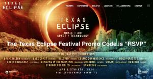 Texas Eclipse Festival Promo Code is “RSVP”