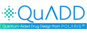 The logo for Quantum-Aided Drug Design, a Software as a Service offering from POLARISqb that utilizes quantum computing for molecular library optimization.