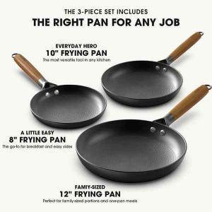 8" 10" 12" frying pans set