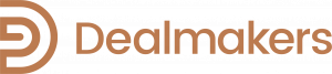 This is a rectangular image of the Dealmakers logo appearing in a medium brown shade.