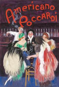 Leonetto Cappiello, Americano Poccardi : Maquette, 1922 (est. $30,000-$40,000).