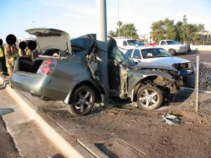 A vehicle collision example in which liability can be determined utilizing this innovative technology.