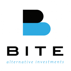 Bite Investments blue and black logo