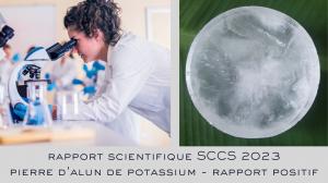 pierre d'alun de potassium - rapport positif