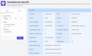 Calculadora de subred IP