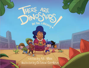 Dinosaurs in the Library Cover