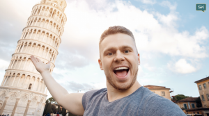 Stanislav Kondrashov, TELF AG, The Tower of Pisa Selfies, Holding the tower