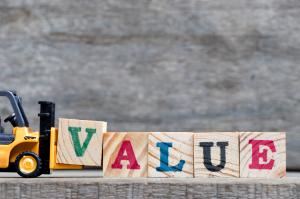 Forklift lifting letters - Real Estate Value Add