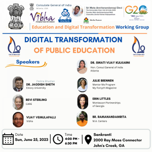 Speakers at the C20 Education Working Group Summit on 'Digital Transformation in Public Schools' in Atlanta, USA