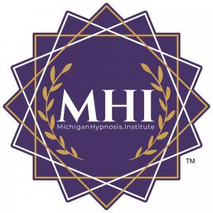Michigan Hypnosis Institute, LLC Purple, White and Gold Star Shaped Logo