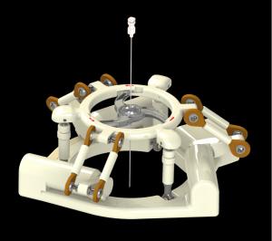 ANT-X is an interventional robot that leverages C-arm fluoroscopy to help clinicians achieve swift and accurate percutaneous needle placement.