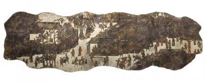 Philip and Kelvin Laverne wall plaque with a wonderfully well-done image of a Chinese village, 17 inches tall by 60 inches long and signed lower center (est. $40,000-$60,000).