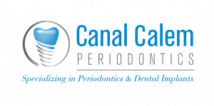 Logo of Canal Calem Periodontics, wording with image of a tooth.