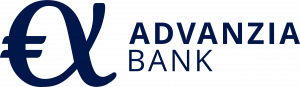 The Advanzia Bank logo with blue lettering on a white background