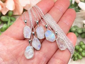 925 Sterling Silver Moonstone Necklaces