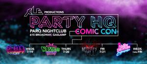 XLE Productions 2023 Comic-Con Nightlife Line Up