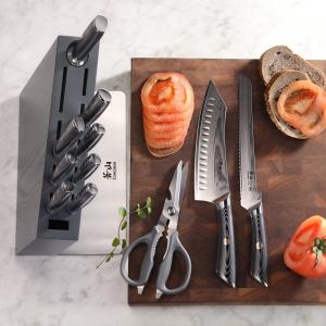 Cangshan's new NAKA series of knives are shown alongside a freshly-made tomato sandwich.