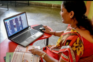 Mission Education teacher during smart class