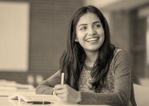 Female Student Learning