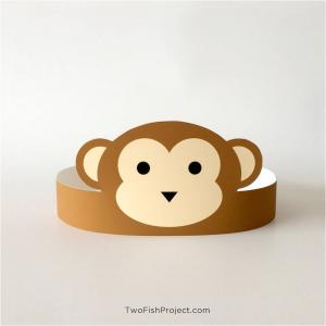 Monkey Party Hat Headband Printable