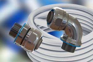 Atkore-Calbrite UL Listed hygienic flex straight and hygienic flex 90° connectors